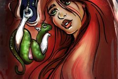 inktober-2019-03-bait-snake-and-mermaid-digital