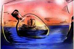 inktober-2018-18-bottle-ship-digital